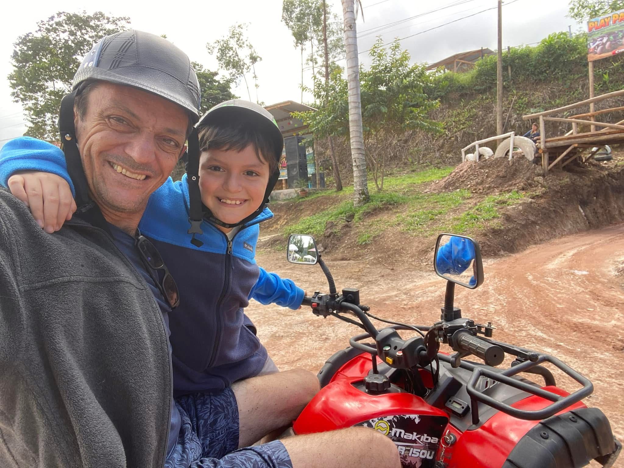 Flavio Lambruschini and Santino together on a family adventure
