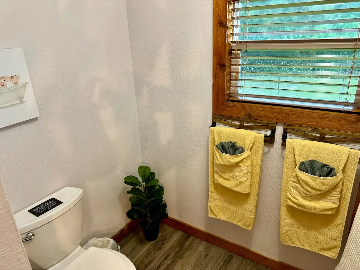 Full bathroom inside the ranch house