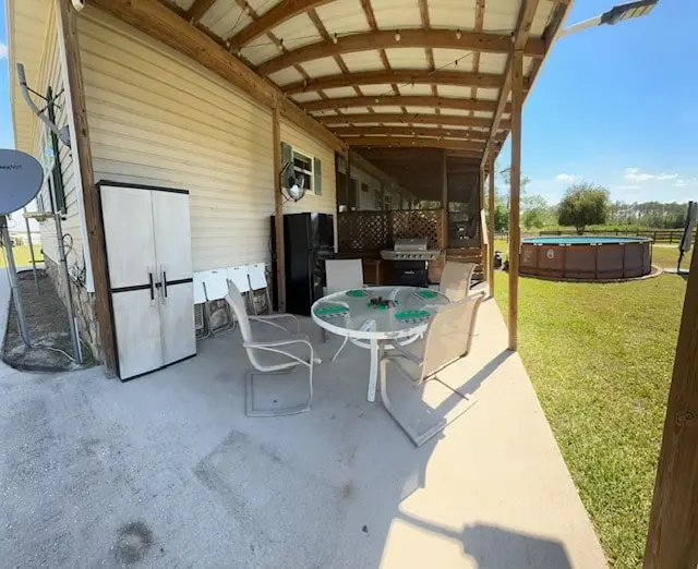 Covered patio for relaxing outdoors